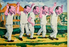 Surrender by Yue Minjun, 2009, Lithographie sur papier, sold Nov 2024