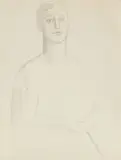 Buste de jeune homme by Pierre Tal-Coat, Crayon gris sur papier calque, sold Nov 2024