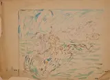 Paysage animé au verso étude de personnages by Louis Valtat, Aquarelle, sold Nov 2024