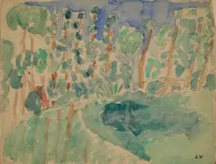 Jardin by Louis Valtat, Aquarelle, sold Nov 2024