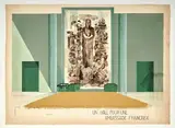 Un hall pour une ambassade française". Projet architectural by Gustave Louis Jaulmes, Gouache, sold Nov 2024