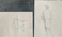 Homme en buste assis by Pierre Tal-Coat, Crayon noir, sold Jul 2024