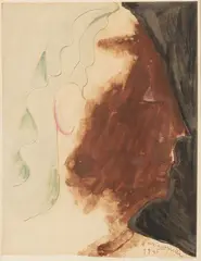 Profil de femmes by Henry de Waroquier, 1946, Aquarelle gouachée, sold Jul 2024