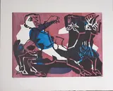 Personnage by Bernard Lorjou, Lithographie, sold Mar 2024