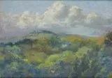 Le mont valérien vue d’Auteuil by Pierre Ernest Prins, 1907, Pastel signé en bas à gauche, contresigné, sold Mar 2024