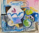Nature morte, "1944 by Pierre Tal-Coat, Aquarelle signée en bas à droite et datée au verso, sold Mar 2024