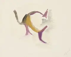 Composition by Pierre Tal-Coat, Gouache signée en bas à droite, sold Mar 2024