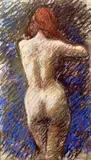 Nu debout de dos by Pierre Roger Al. Bechon-Sauzeau, Pastel et fusain sur papier monogrammé en bas à droite, sold Jun 2016
