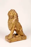 Le Lion de Belfort by Léon Pointu, Terre cuite à glaçure beige signée sur le côté, sold Jun 2016