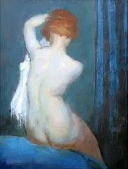 Nu, la belle Rita by Edgar Chahine, 1903, Pastel, sold Nov 2015