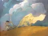 Cain fut le laboureur de la terre by Abel Pfeffermann Pann, Pastel, sold Nov 2015