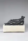 Nikaya ou Nu allongé, le coude gauche posé by Antoniucci Voltigera Volti, Bronze à patine noire avec reflets bleus, sold Dec 2014