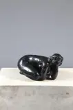 Olivia ou Nu accroupi, la tête posée sur sa main gauche by Antoniucci Voltigera Volti, Bronze à patine noire, sold Dec 2014