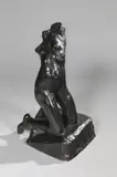 Nu féminin, agenouillé en torsion, sans tête, ni bras by Auguste Rodin, Bronze à patine noire Exemplaire n°1/8, inv, sold Dec 2014