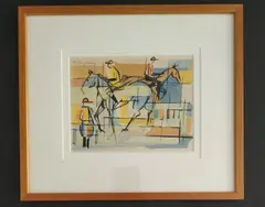 Cavaliers et Jockey by Jean Chevolleau, Aquarelle sur papier, sold Oct 2025