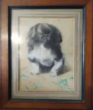 Pékinois by Renée Gerin, Pastel signé en bas à gauche, sold Sep 2025