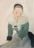 Jeune fille de Rosporden, circa 1892 by Émile Dezaunay, Eau-forte aquatinte sur Arches vergé, sold Jul 2025