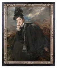 Rose Blanche sur fond de paysage (RM 16) by Jacques-Émile Blanche, Toile Hauteur :, sold Jun 2025