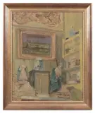 Salon jaune, Offranville, les Madones napolitaines by Jacques-Émile Blanche, vers 1910, Toile, sold Jun 2025