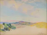 Vue de la campagne près de Pontgibaud by Armand Guillaumin, 1896, Pastel, sold Jun 2025