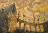 La procession by Claude Verlinde, Toile, sold Jun 2025