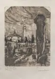 Le cimetière turc à Salonique by Pierre Combet-Descombes, 1916, Monotype en noir, sold Oct 2025