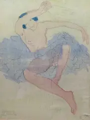 La danseuse by Jeanne Bardey, 1909, Aquarelle sur traits de mine de plomb, sold Oct 2025