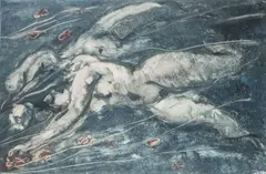 Naïades by Pierre Combet-Descombes, Monotype en trois couleurs, sold Oct 2025