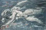 Naïades by Pierre Combet-Descombes, Monotype en trois couleurs, sold Oct 2025
