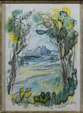 Paysage idyllique by Pierre Combet-Descombes, Pastel, sold Oct 2025