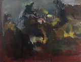 Sans titre by Pierre Montheillet, Gouache sur papier collé sur carton, sold Oct 2025