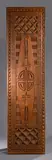 Sans titre by Pierre Dedieu, 1952, Panneau Kanak Bas-relief en bois naturel sculpté, de motifs tribaux, sold Oct 2025