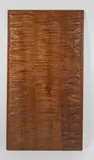 Lignes mouvantes by Pierre Dedieu, Panneau bas-relief en bois sculpté patiné, composé de trois panneaux assemblés horizontale, sold Oct 2025