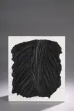 Sans titre by Pierre Dedieu, Panneau bicolore Bas-relief en bois sculpté, patiné et peint, sold Oct 2025