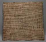 Sans titre by Pierre Dedieu, 1985, Panneau géométrie ondulante Bas-relief en bois naturel sculpté, sold Oct 2025