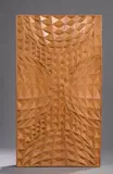 Sans titre by Pierre Dedieu, 1957, Panneau géométrie cinétique Bas-relief en bois naturel sculpté, sold Oct 2025
