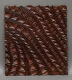 Sans titre by Pierre Dedieu, 1952, Panneau, bandes abstraites Bas-relief en bois sculpté et patiné, sold Oct 2025