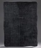 Sans titre by Pierre Dedieu, 1986, Panneau quadrillé Bas-relief en bois sculpté et patiné, sold Oct 2025