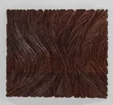 Relief aux vagues by Pierre Dedieu, 1970, Panneau bas-relief en bois patiné, sold Oct 2025