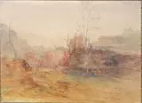 Campagne dauphinoise by François-Auguste Ravier, Aquarelle sur traits de crayon, sold Oct 2025
