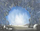Der Strum (Staatsoper Wien), Bild 9 [La tempête, étude pour un décor pour l'opéra de Thomas Adès] by Georges Wakhévitch, Gouache et encre sur papier, sold Oct 2025