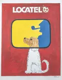 Maquette pour l'affiche Locatel by Bernard Villemot, Gouache sur carton plume, sold Oct 2025