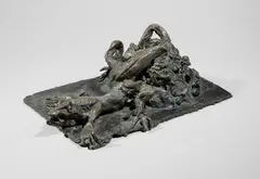 Lézard et son nid by Paul Reyberolle, 1987, Épreuve en bronze à patine brune nuancée, sold Oct 2025