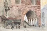 Les arcades by Alexis Mossa, Aquarelle, sold Sep 2025