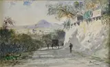 La route de Villefranche by Alexis Mossa, Aquarelle, sold Sep 2025