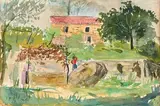 Maison et son jardin by Alexis Mossa, Aquarelle, sold Sep 2025