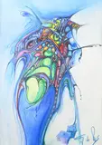 Sans titre by Giacomo de Pass, Technique mixte, aquarelle, pastel et encre, sold Sep 2025