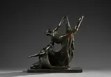 Deux danseuses » by Sylvestre Clerc, 1933, Épreuve en bronze à patine brune nuancée, sold Sep 2025
