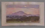 Paysage vallonné au couchant by Auguste Morisot, Aquarelle et encre (plume) signée en bas à droite, sold Sep 2025