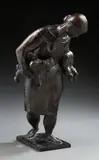 Mère et enfants by Jean Ginier, Epreuve en bronze à patine noire, sold May 2023